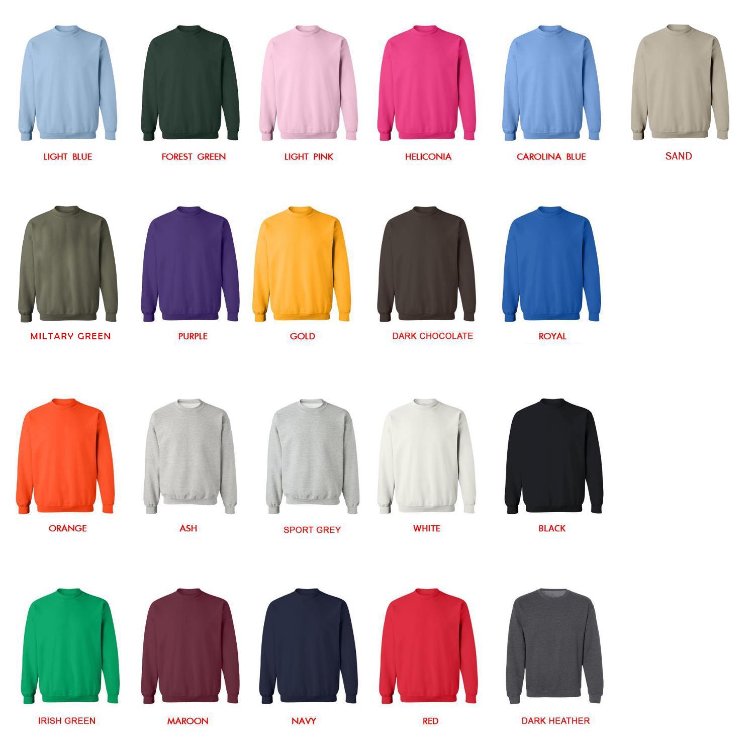 sweatshirt color chart - Cortis UK Shop