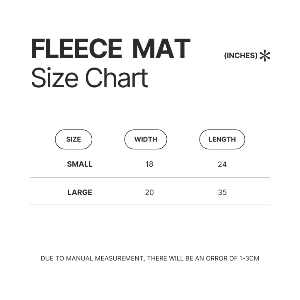 Fleece Mat Size Chart - Cortis UK Shop