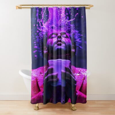 The Weeknd Purple Drink Pop Culture Art Shower Curtain