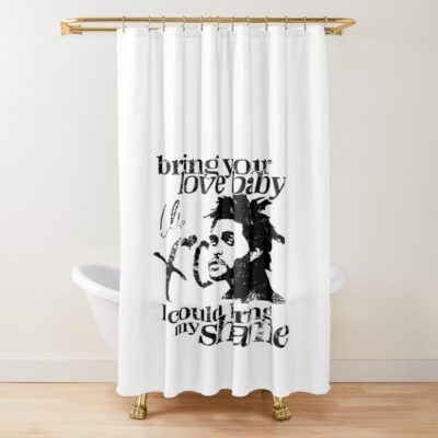 The Weeknd Wicked Games Lyric Design Trilogy Black Graphic Shower Curtain