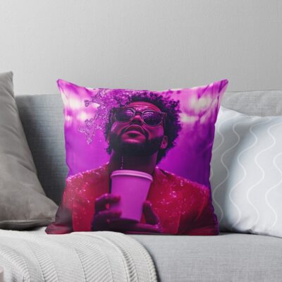 The Weeknd Purple Drink Cinematic Art Throw Pillow